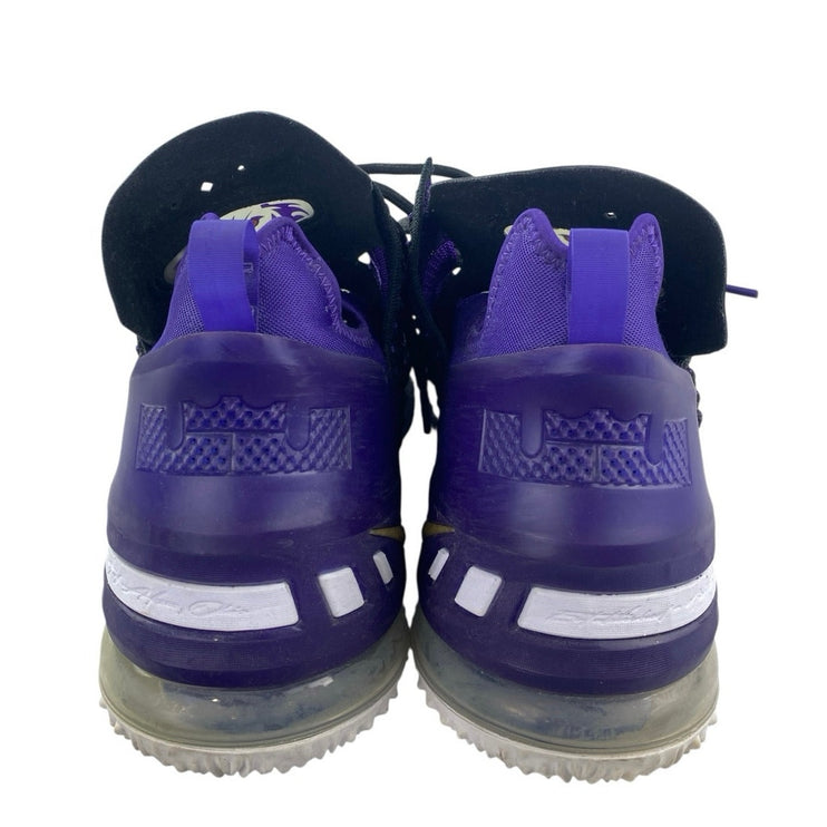 Nike Lebron 18 Lakers Black Purple Lace Up Mid Top Athletic Sneakers Shoes Sz 13