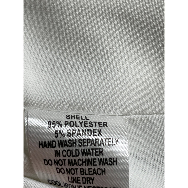 Victoria + Sophia Women's White Ruffled Long Sleeve Bustier Corset Crop Top Sz M