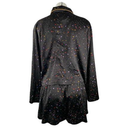 BP. X Claudia Sulewski Satin Star Long Sleeve Button Down Sleepwear Pajama Set M