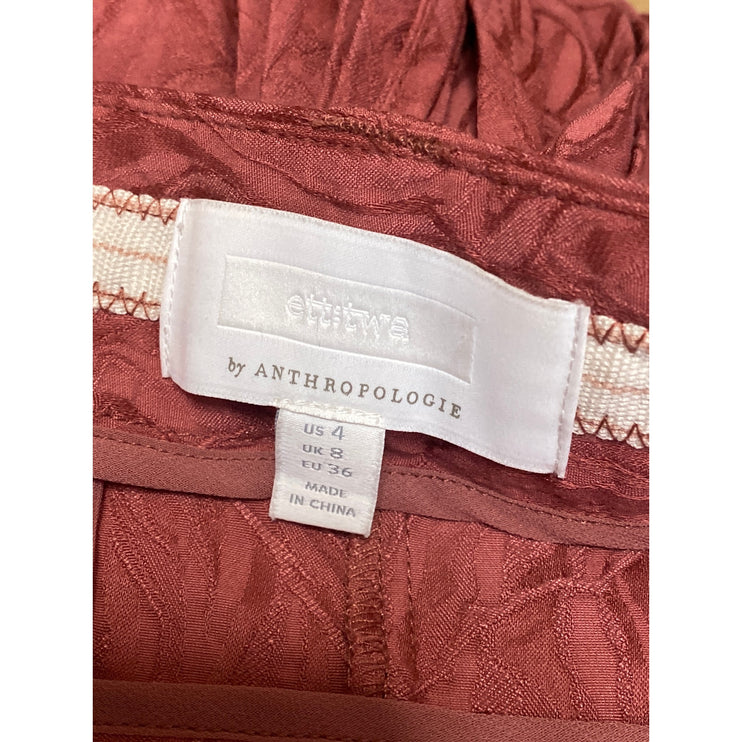 Anthropologie Ett:Twa Aubade Pink High Rise Tie-Waist Tapered Trousers Pants 4