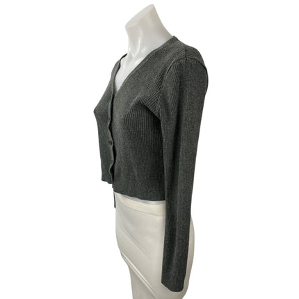 Brandy Melville Shannon Ribbed Long Sleeve Button Down Cardigan Sweater Top Sz S