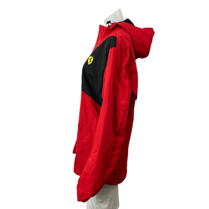 NEW PUMA Scuderia Ferrari Fanwear Women's Red Long Sleeves Rain Coat Jacket Sz M