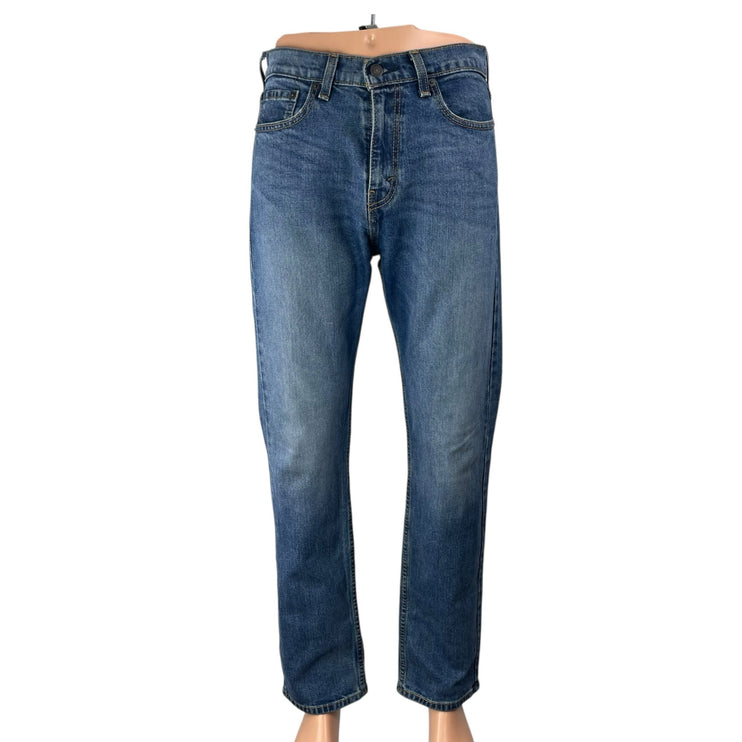 Levi's 505 Men's Blue Medium Wash High Rise Slim Straight Denim Jeans Pants 30