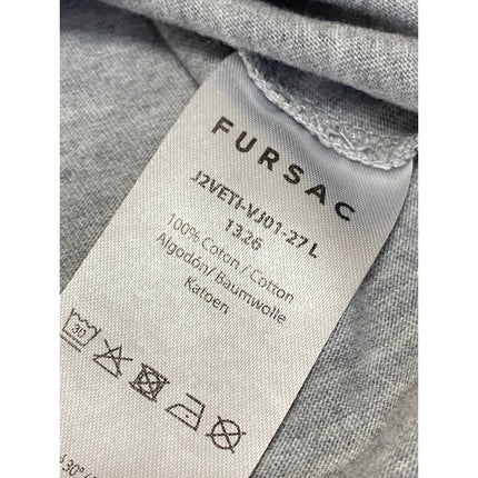 Fursac Men's Gray Heather Chest Pocket Crew Neck Short Sleeve T Shirt Tee Top L