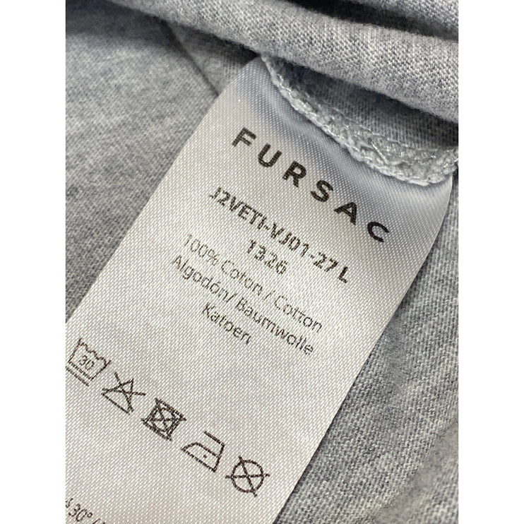 Fursac Men's Gray Heather Chest Pocket Crew Neck Short Sleeve T Shirt Tee Top L