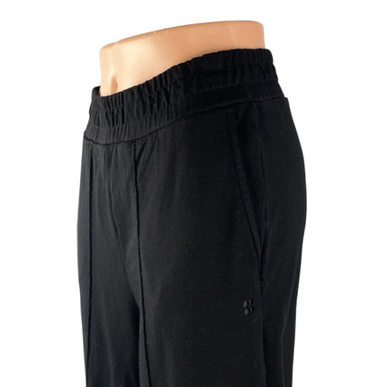 Sweaty Betty Women's Black High Waisted Wide Leg Baggy Trousers Pants Size 6