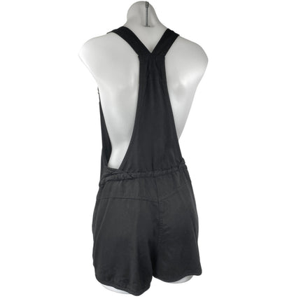 Aritzia Wilfred Free Black Sleeveless Tie Waist Romper Overalls Shorts Size XS