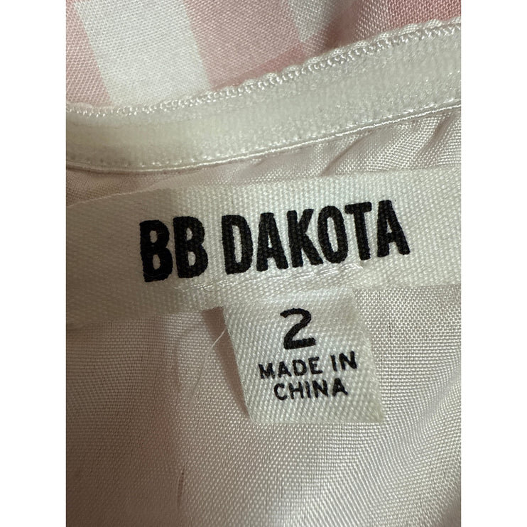 BB Dakota Pink White Gingham Check Halter Tie Knot Sleeveless Mini Dress Size 2