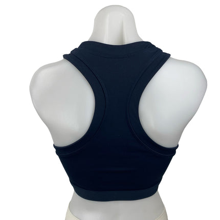 Set Active Navy Blue Racerback Yoga Workout Gym Athletic Sports Bra Crop Top M
