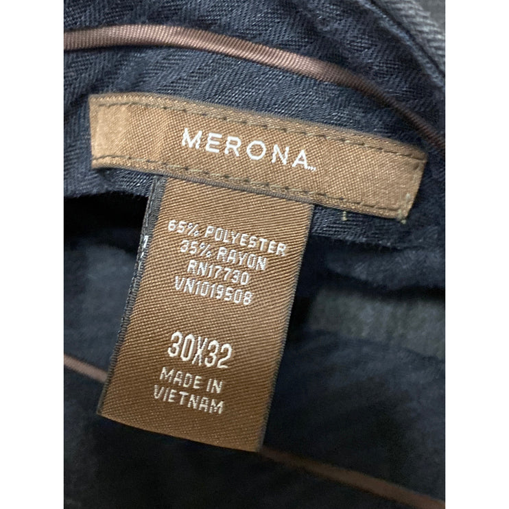 Merona Men's Gray High Rise Straight Slacks Chino Trousers Dress Pants Sz 30X32