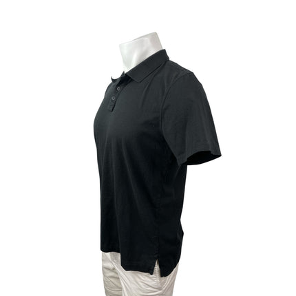 ATM Men's Black Collared Short Sleeve Dri-Fit Classic Jersey Golf Polo Shirt M