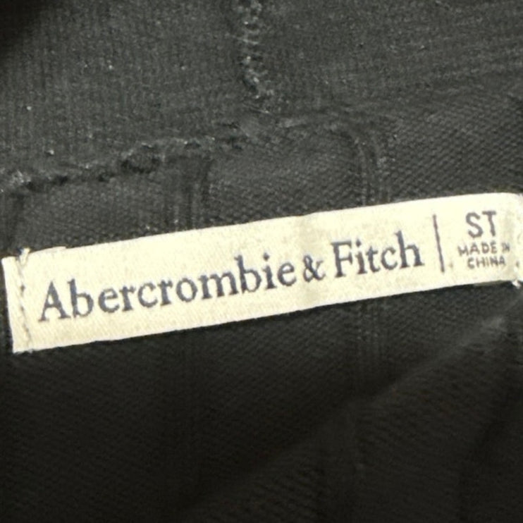 Abercrombie & Fitch Black Button Down Long Sleeve Rib Knit Mini Sweater Dress S