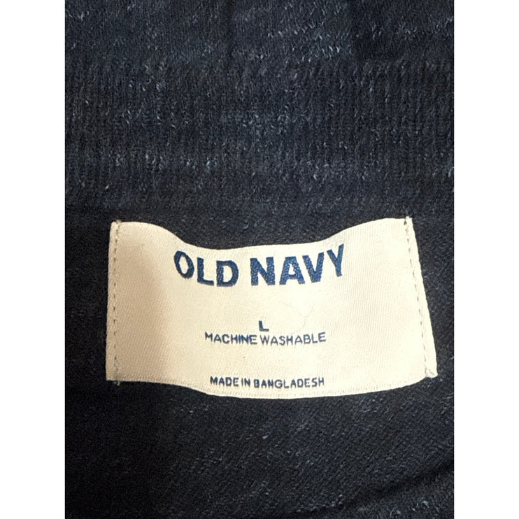 Old Navy Men's Navy Blue Crew Neck Long Sleeve Knit Basic T Shirt Tee Top Size L