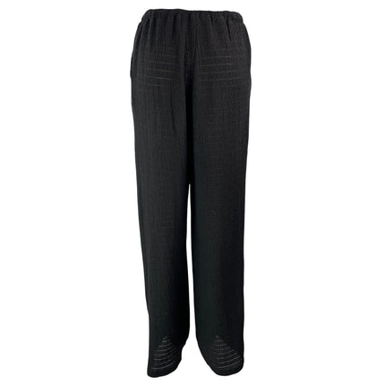 Peppermayo Women's Black Drawstring Elastic Waist Relaxed Lounge Trouser Pants 2