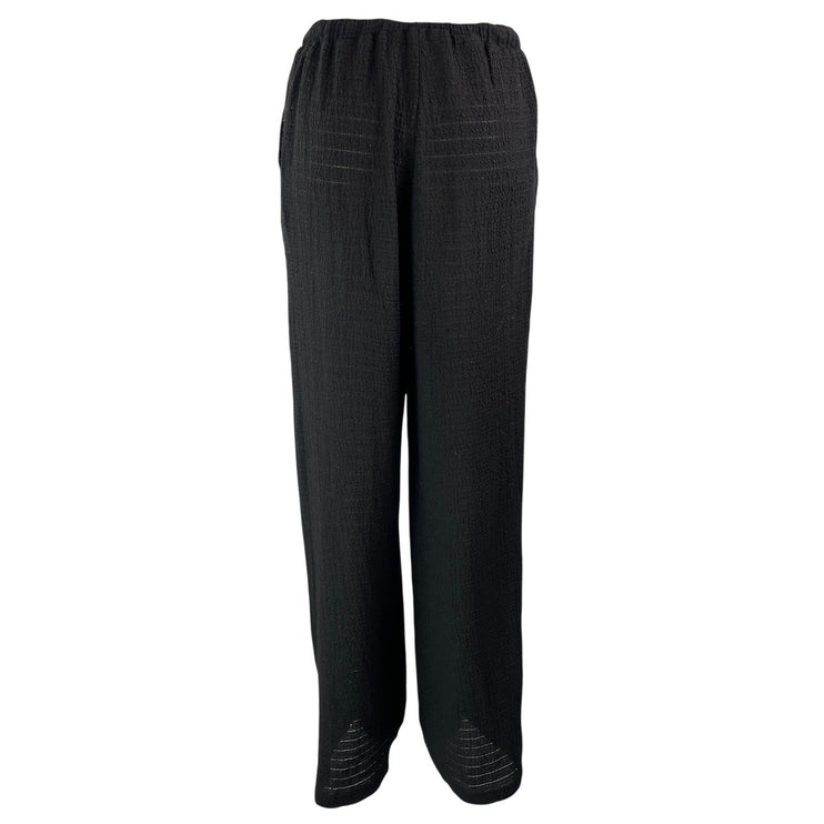 Peppermayo Women's Black Drawstring Elastic Waist Relaxed Lounge Trouser Pants 2
