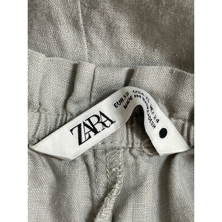 Zara Soft Touch Women's Gray High Rise Lounge Palazzo Wide Leg Trousers Pants XS