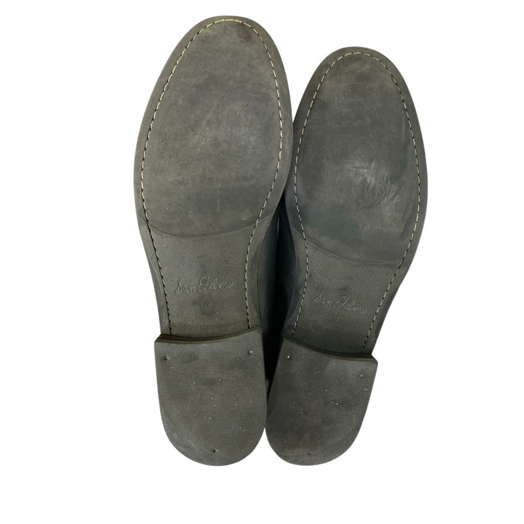 Sam Edelman Mikala Women's Leather Black Strap Zip Up Knee High Boots Size 10