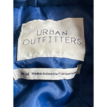 Urban Outfitters Eleanor Blue Faux Fur Collar Long Sleeve Bomber Coat Jacket M