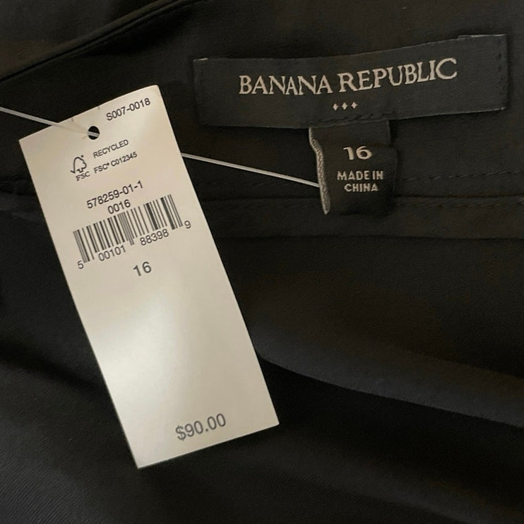 NEW Banana Republic Women's Black Ruffles High Waisted Midi Maxi A-Line Skirt 16