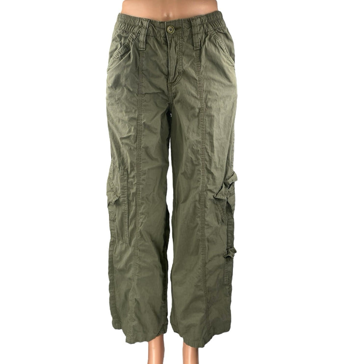 Urban Outfitters BDG Women's Green Wide Leg Baggy Trousers Cargo Pants Size XS