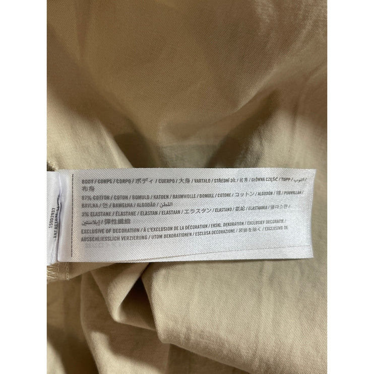 Abercrombie & Fitch Beige Sleeveless Mini Ruffle Flounce Tank A-Line Dress Sz M