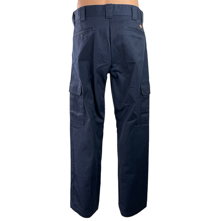 Dickies Men's Navy Blue Relaxed Fit Mid Rise Straight Leg Trousers Pants 34x32