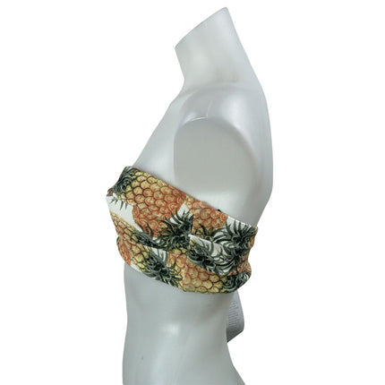 NEW Boys + Arrows Multicolor Sleeveless Strapless Bandeau Swimwear Bikini Top L