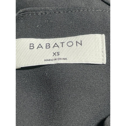 Aritzia Babaton Gray Short Sleeve V Neck A Line Tie Waist Mini Wrap Dress Sz XS