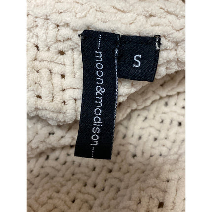 Moon & Madison Women's Cream Cable Knit Long Sleeve Cardigan Sweater Top Size S