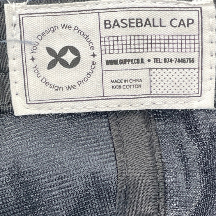Guppy Women's Navy Blue Ribbed Corduroy Strapback Baseball Cap Hat Size OS