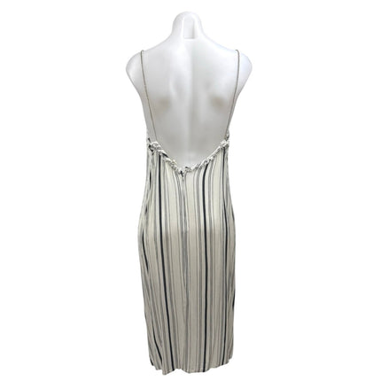 Muche Et Muchette White Stripe Chain Strap Cami Camisole Midi Shift Tank Dress S