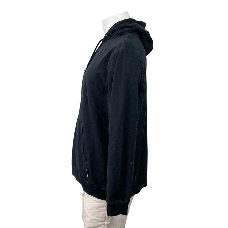Earbottom Men's Black Long Sleeve Pullover Hoodie Hooded Sweatshirt Top Size L