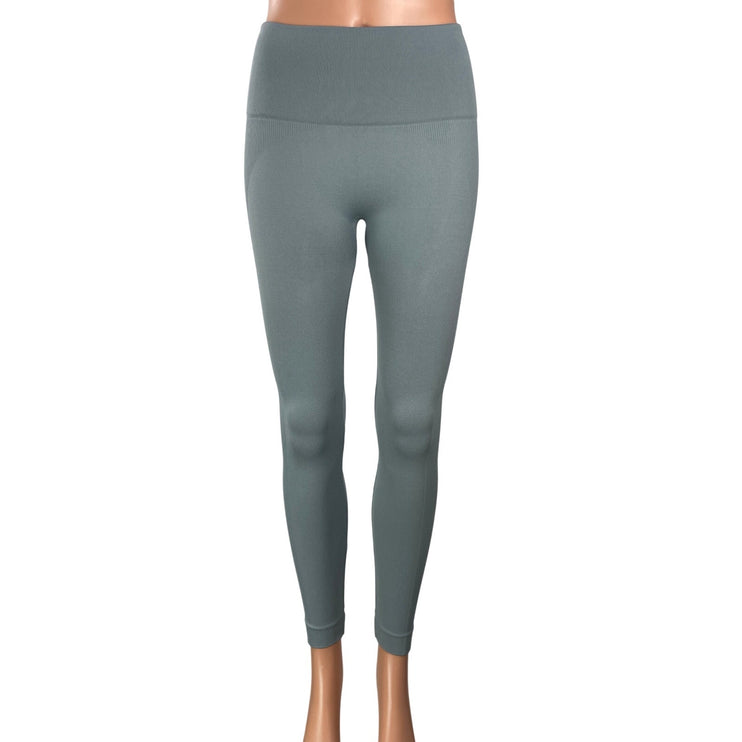 SET Active Women's Gray High Waisted Yoga Activewear Athletic Leggings Pants S