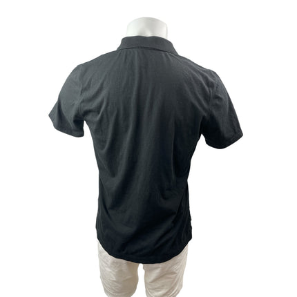 ATM Men's Black Collared Short Sleeve Dri-Fit Classic Jersey Golf Polo Shirt M