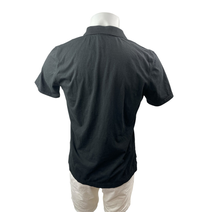 ATM Men's Black Collared Short Sleeve Dri-Fit Classic Jersey Golf Polo Shirt M