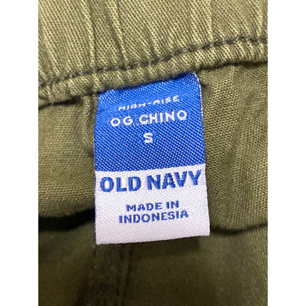 NEW Old Navy Women's Army Green High Rise Straight Wide Leg Khaki Chino Pants S