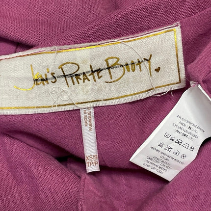 Jen's Pirate Booty Pink Long Sleeves Double Breasted Blazer Coat Jacket Sz XS/S