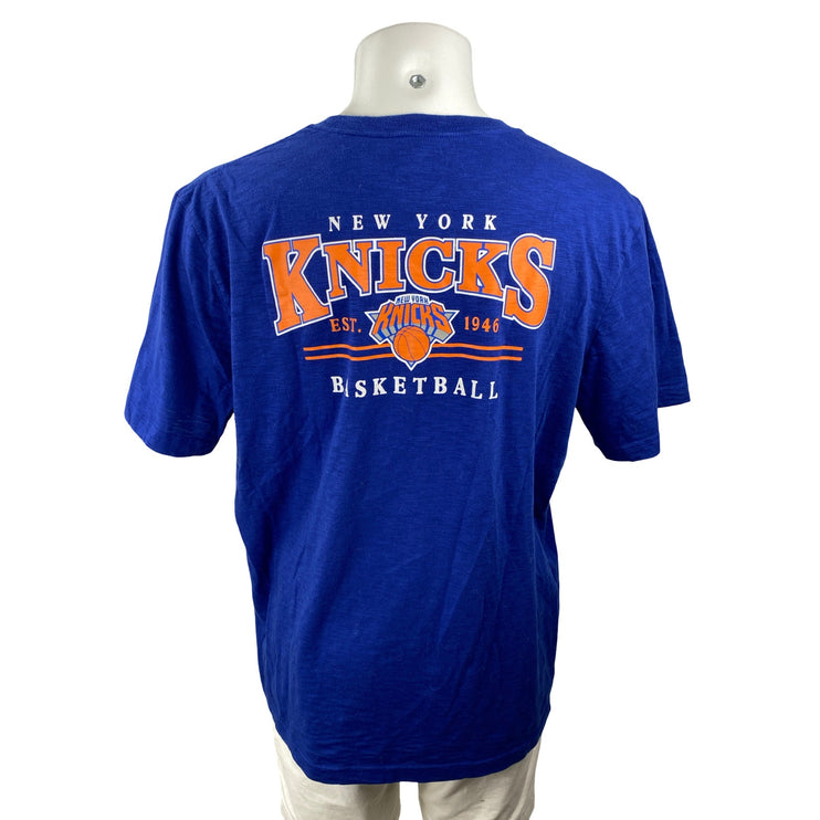 Fanatics Men Blue New York Kicks NBA Basketball Crewneck T Shirt Tee Top Size XL