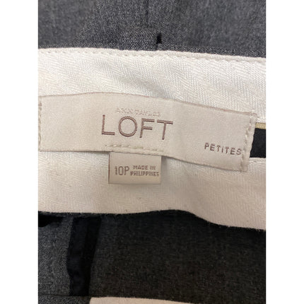 Ann Taylor LOFT Women's Gray High Rise Flared Bootcut Trousers Pants Size 10