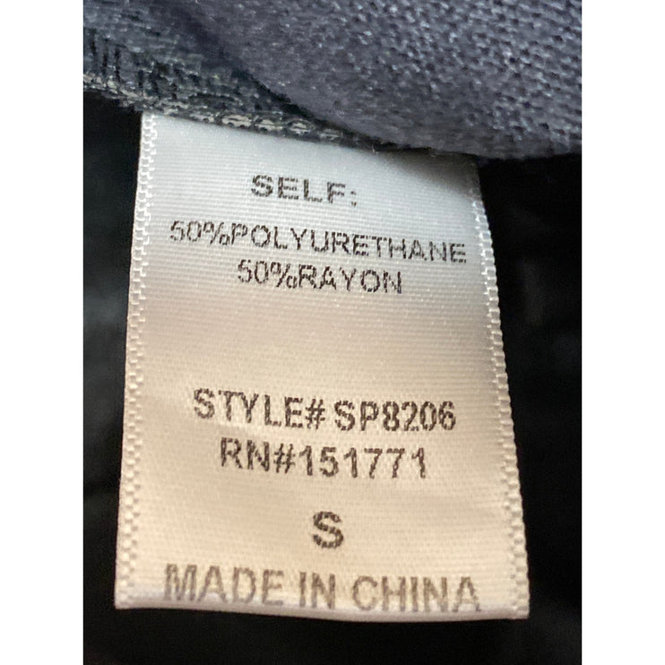 12th Tribe Black Cutout Waist High Rise Faux Leather Vegan Trousers Pants Size S