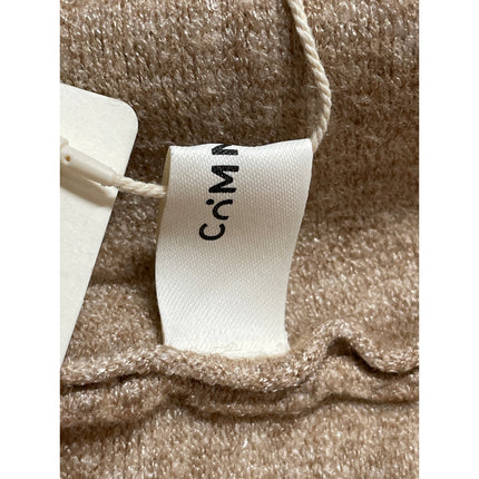 NEW Commense Beige Knit High Waisted A Line Flare Pleated Midi Skirt Size S