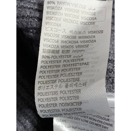 Edikted Women's Gray Rib Knit Hooded Hoodie Long Sleeve Sweatshirt Sweater Top M