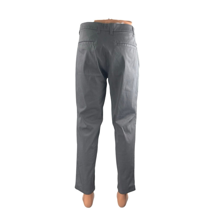 Birddogs Men's Gray High Rise Loose Straight Chino Trousers Dress Pants Sz 36X30