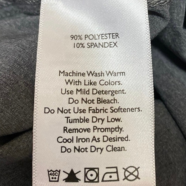 Eddie Bauer Women's Gray Elastic Waist Straight Leg Pockets Trousers Pants Sz S