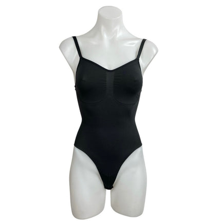 Women's Black Sculpt Seamless Sweetheart Neck Sleeveless Tank Bodysuit Top Sz S