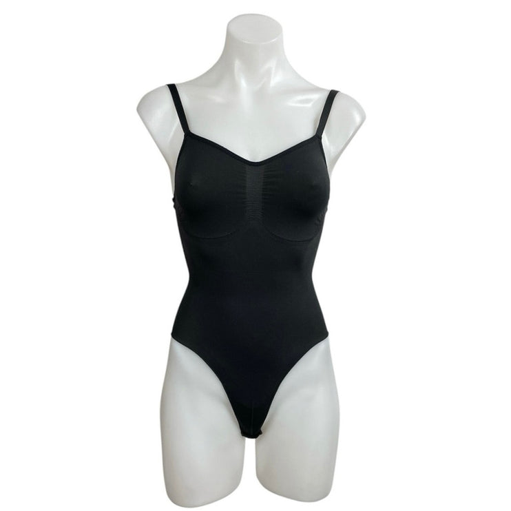 Women's Black Sculpt Seamless Sweetheart Neck Sleeveless Tank Bodysuit Top Sz S