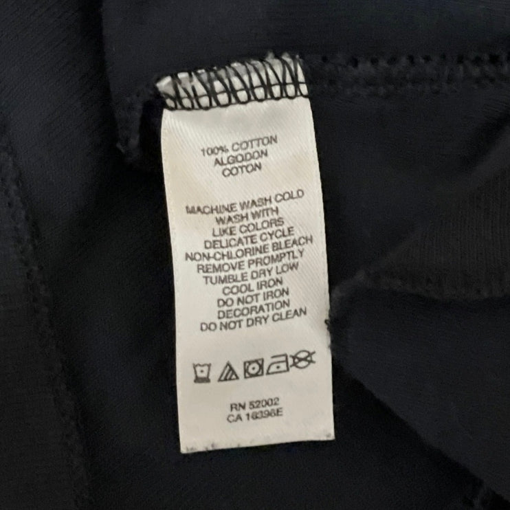 DKNY Jeans Women's Black Short Cap Sleeve Scoop Neck T Shirt Tee Top Size XL