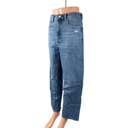 Everlane The Way High Women's Blue Distressed Wide Leg Baggy Denim Jeans Size 27