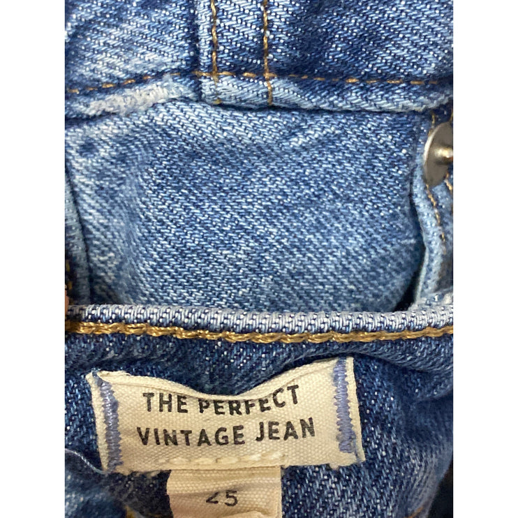Madewell The Perfect Vintage Women's Blue Straight High Rise Denim Jeans Size 25