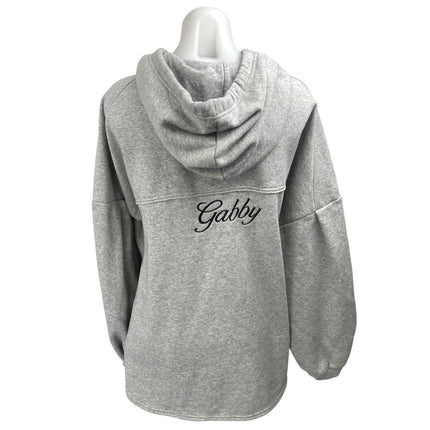 Savage Women's Gray Long Sleeve Oversized Hooded Hoodie Sweatshirt Sweater Top M